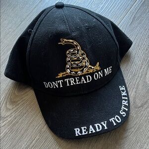 Black Cap “Don’t Tread on Me” Snake Embroidery